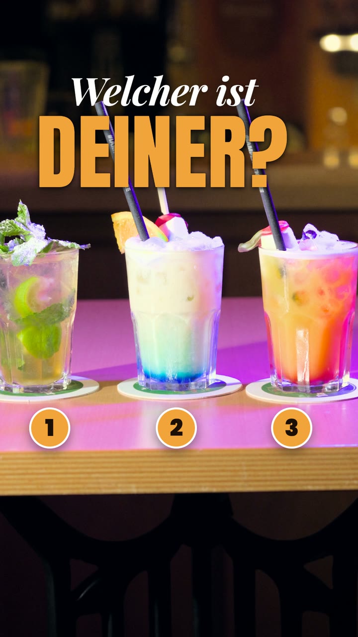 Standbild aus „Welcher Cocktail ist deiner?“ für Bóveda Club & Bar