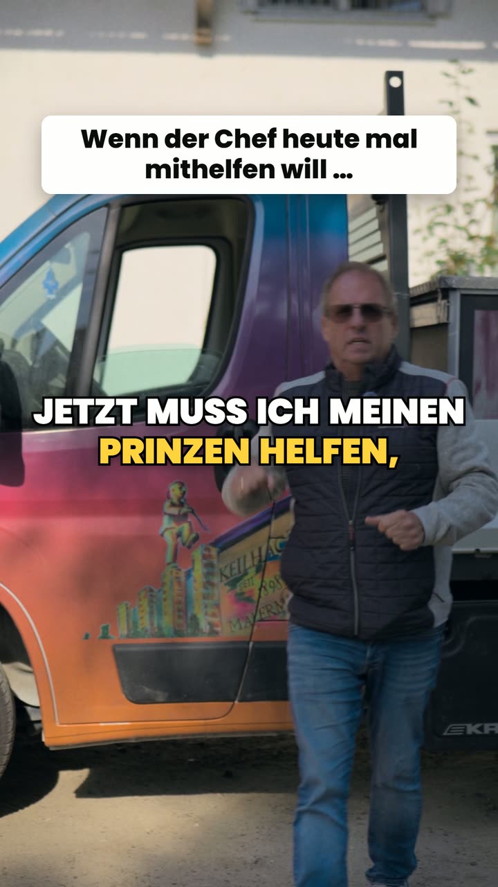 Standbild aus „Chef will mithelfen“ für Malerei Keilhacker